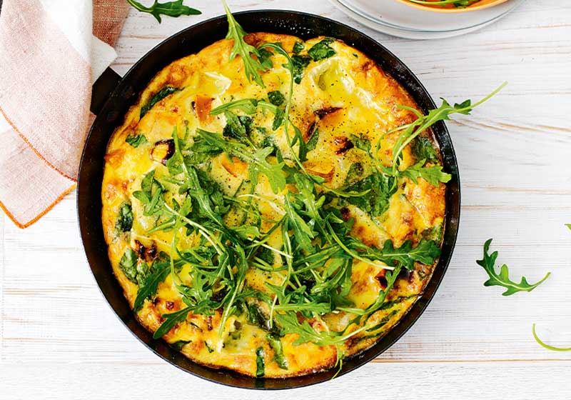Easy Pumpkin, Spinach and Brie Frittata