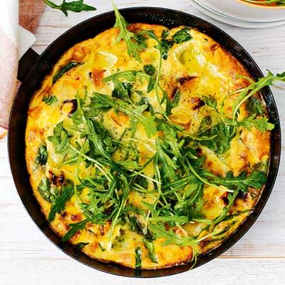 Easy Pumpkin, Spinach and Brie Frittata
