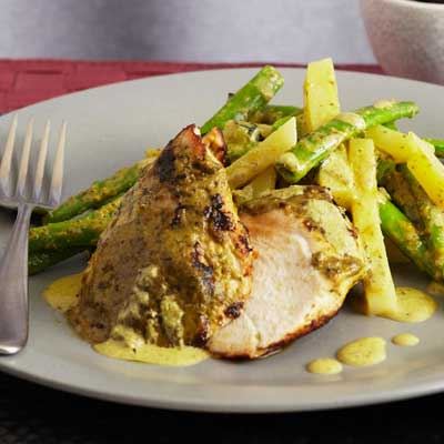 Pesto Genovese Chicken, Potatoes and Green Beans