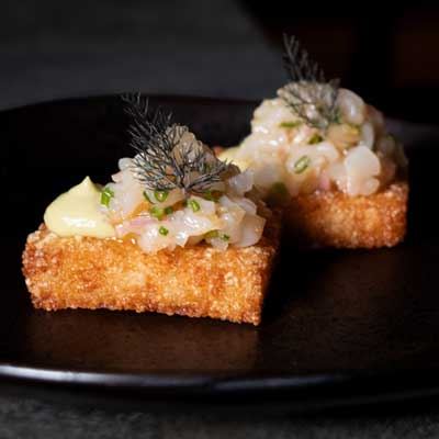 Hokkaido Scallops on Crispy Rice - Chef Recipe by Leonardo Militao