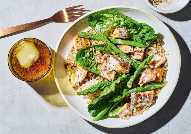 Hot Smoked Salmon Grain Salad