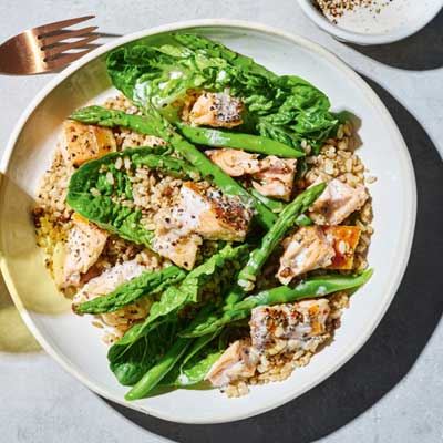 Hot Smoked Salmon Grain Salad