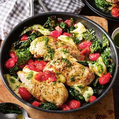 Chicken Caprese Tray Bake