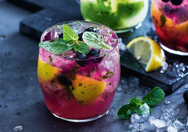 Blueberry Gin Mojito Cocktail