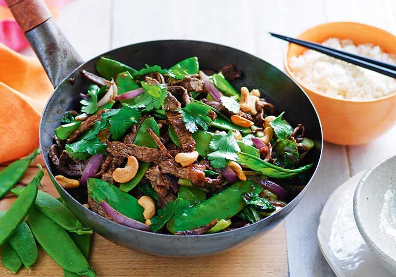 Beef, Snow Pea and Black Bean Stir Fry