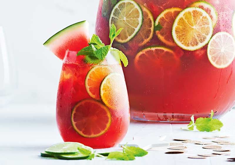 Watermelon and Lime Caprioska Punch