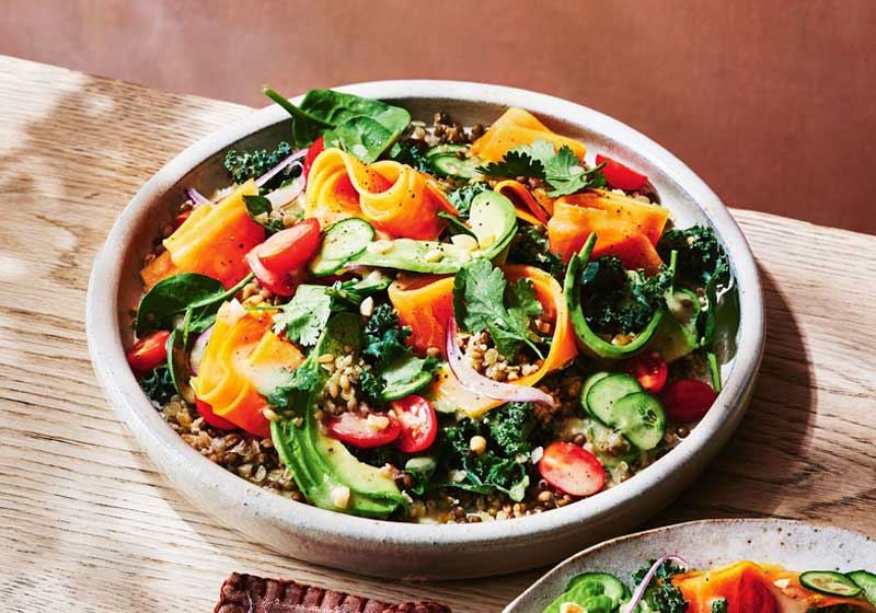 Papaya, Avocado and Grain Salad